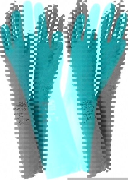 Series 37-145 Chemical Resistant Gloves: Size Small, 11.00 Thick, Nitrile, Nitrile, Unsupported,